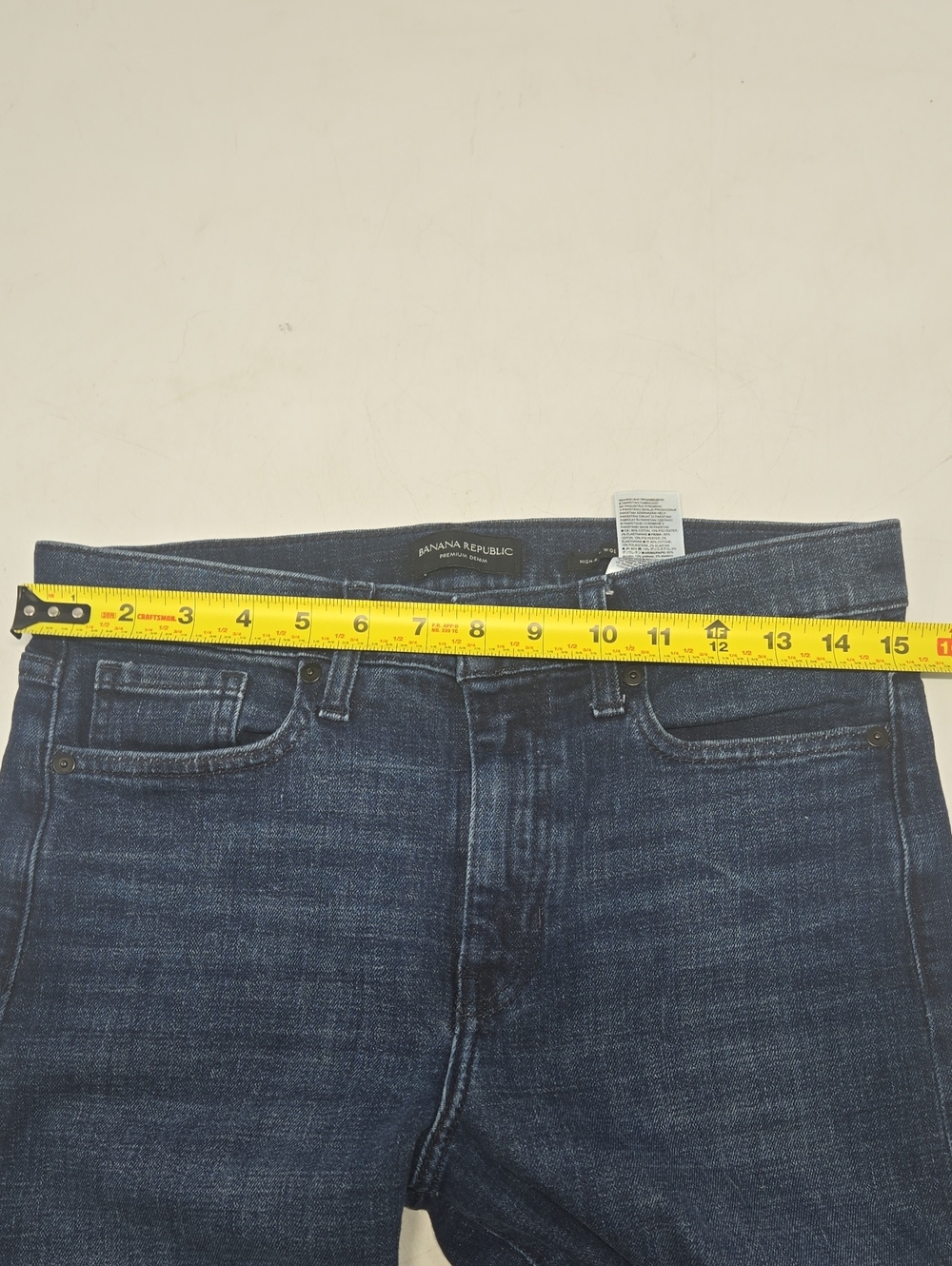 Banana Republic Wide Leg Cropped Raw Hem Jeans SHORT 27W - Picture 6 of 8
